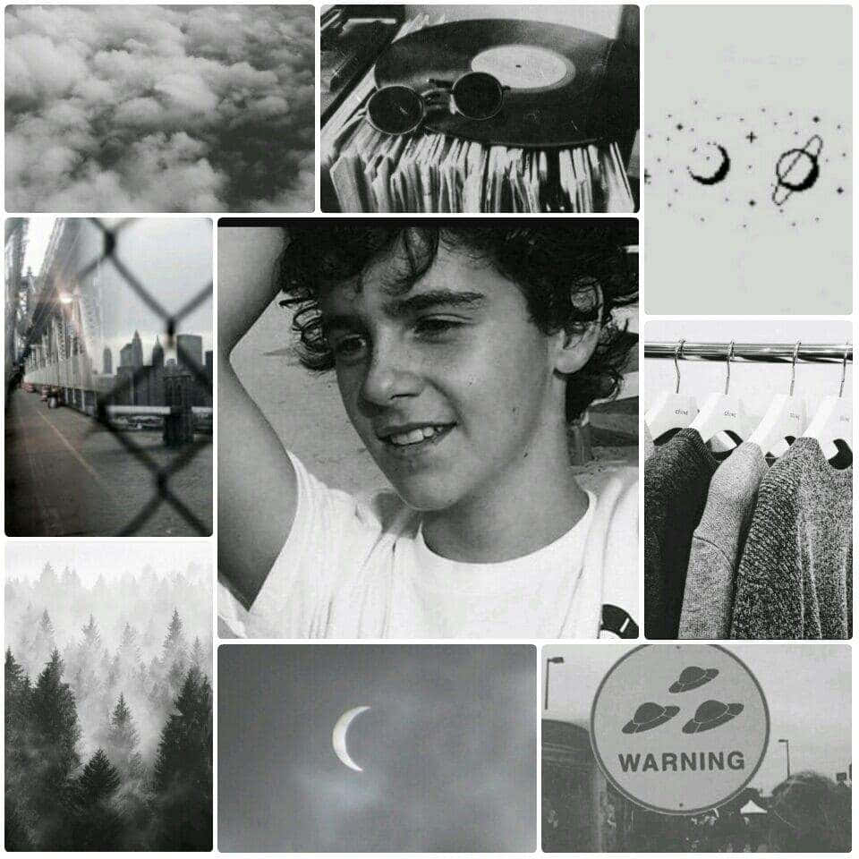 Jack Dylan Grazer Collage Monochrome Wallpaper