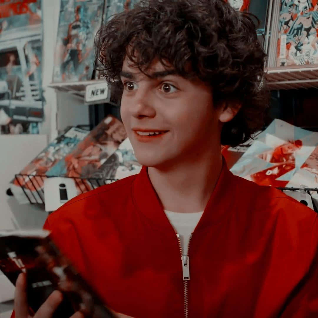 Jack Dylan Grazer Red Jacket Comic Store Wallpaper