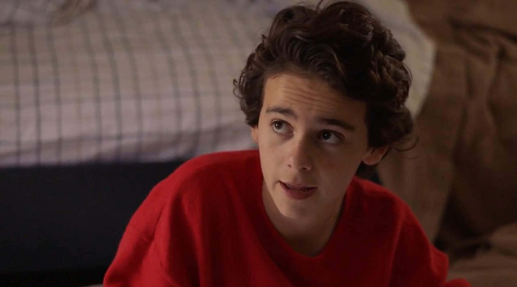 Jack Dylan Grazerin Red Sweater Wallpaper