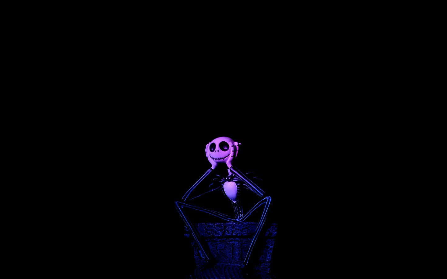 Jack Skellington Thinking Pose Nightmare Before Christmas Wallpaper