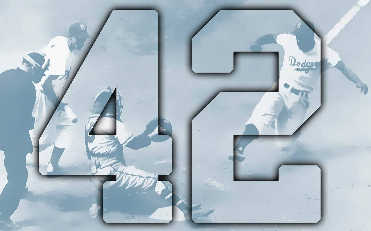 Jackie Robinson Number 42 Art Wallpaper