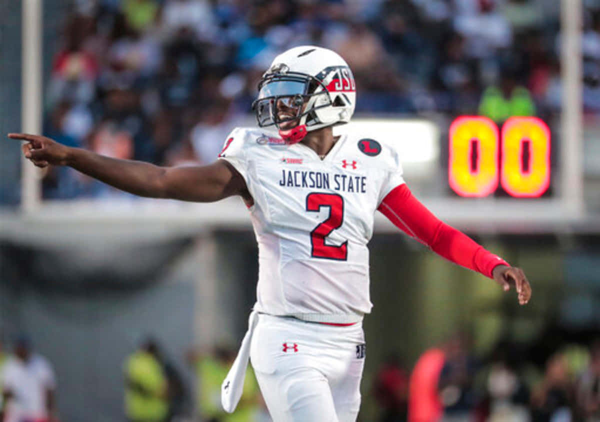 Jackson State Quarterback Action Shot Wallpaper