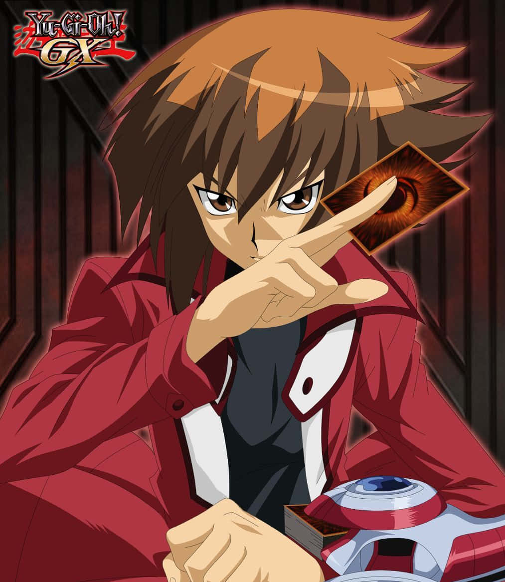 Jaden Yuki Ready For Battle In Yu-gi-oh! Gx Wallpaper