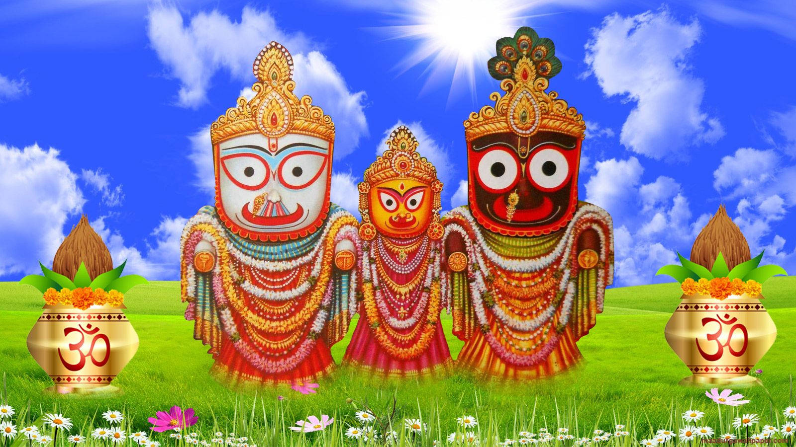 Jagannath On Vast Field Wallpaper