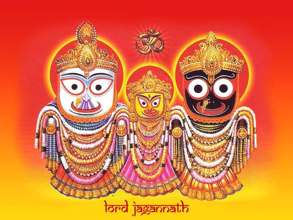 Jagannath Wearing Fancy Outfit Wallpaper