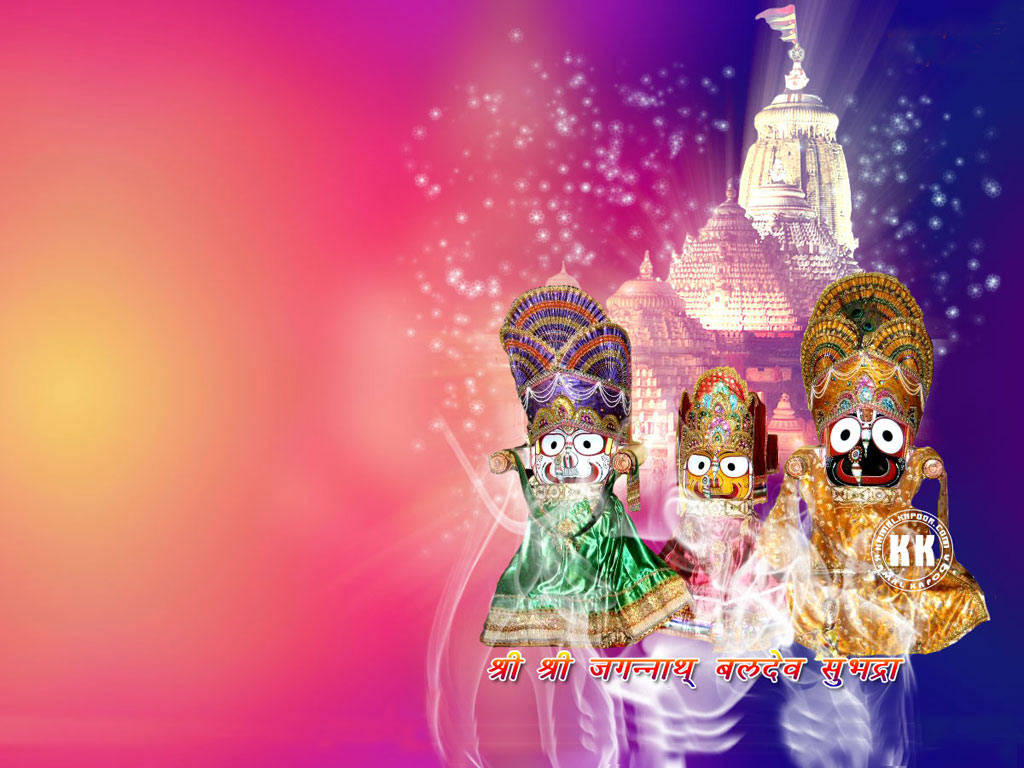 Jagannath Wearing Headdress Wallpaper