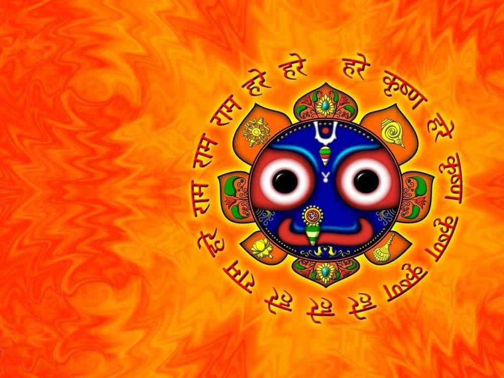 Jagannath With Hindu Texts Wallpaper