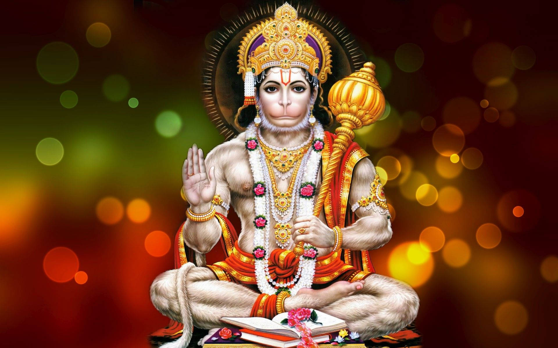 Jai Hanuman Sparkling Lights Wallpaper