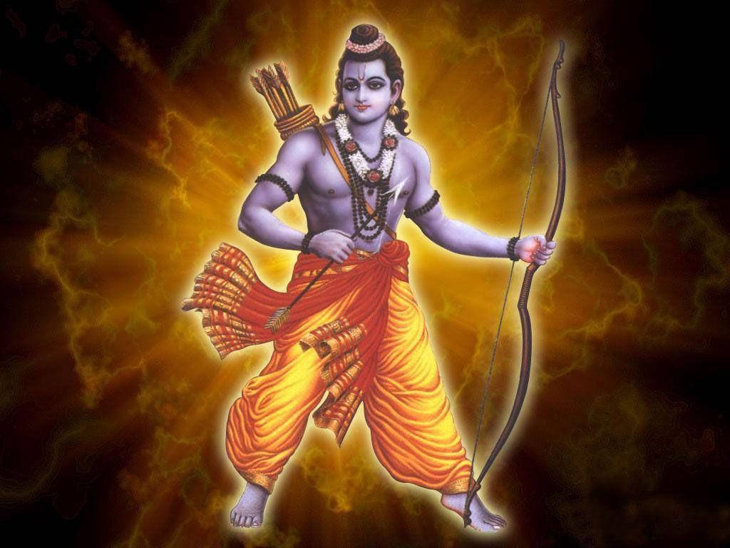 Jai Shri Ram Rama Glowing Wallpaper