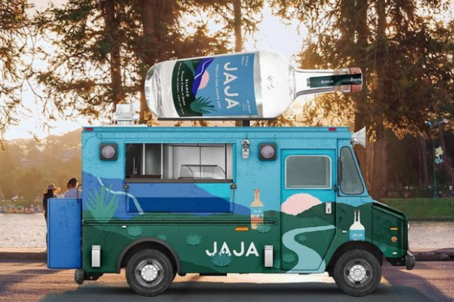 Jaja Tequila Bottle On Ice Cream Truck Wallpaper