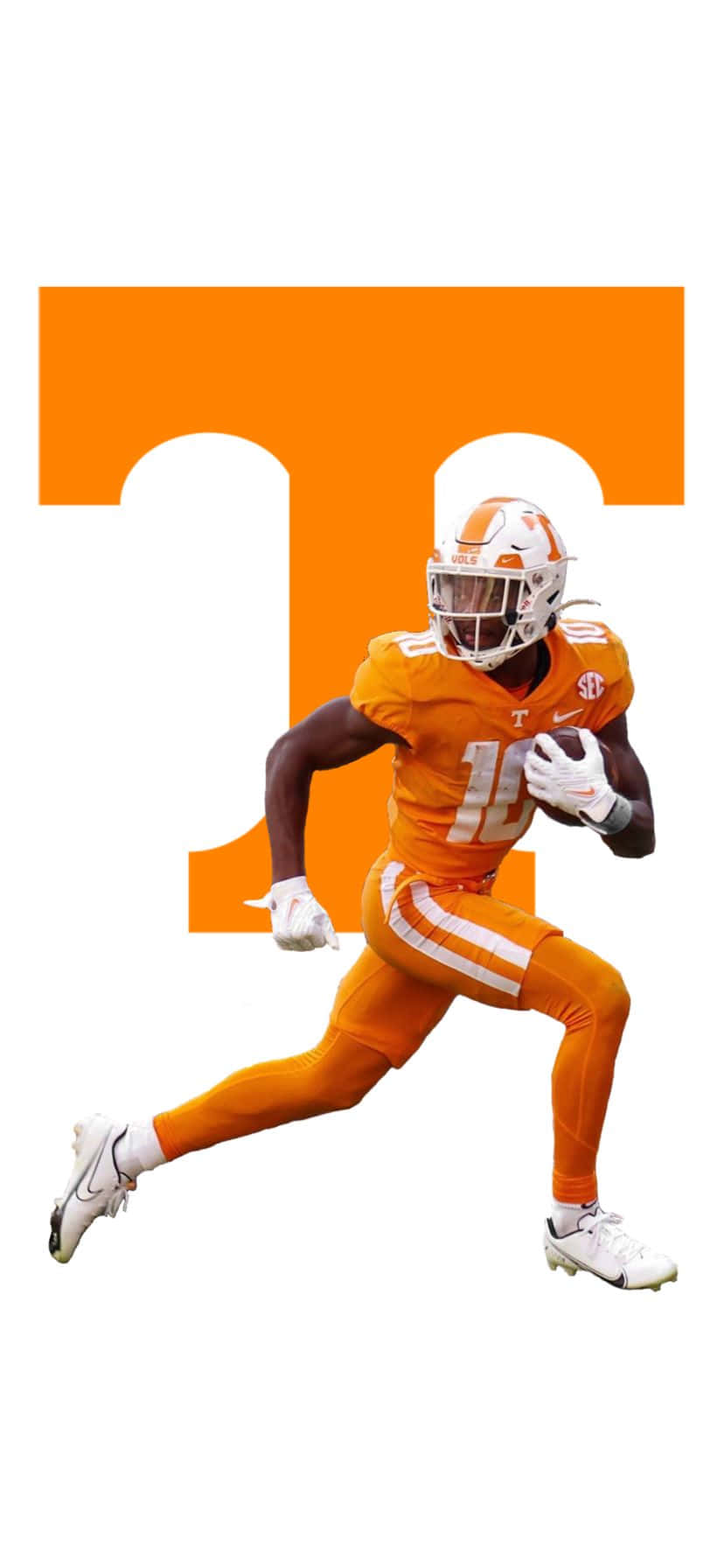 Jalin Hyatt Tennessee Football Action Wallpaper