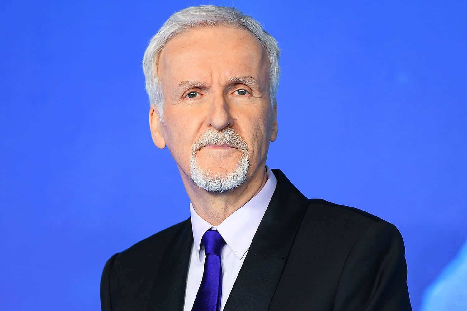 James Cameron Portrait Blue Background Wallpaper