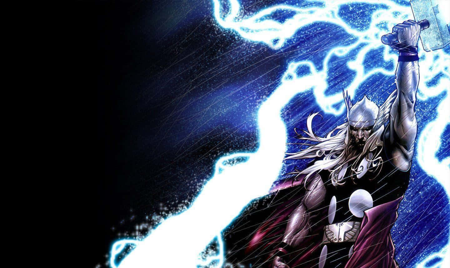 Jane Foster Wielding Mjolnir In Stunning Artwork Wallpaper