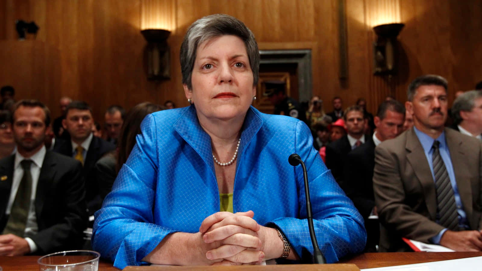 Janet Napolitano In Blue Blazer Wallpaper