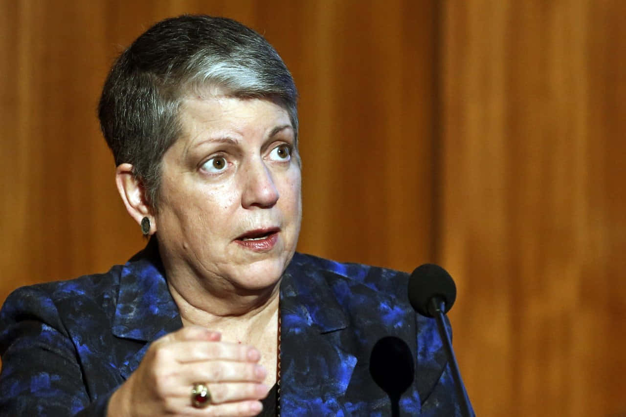 Janet Napolitano Looks Surprised Wallpaper