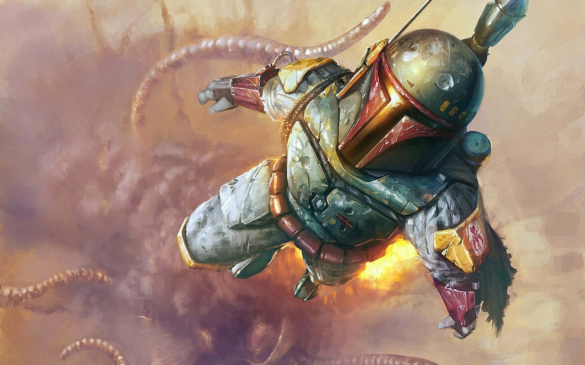 Jango Fett, The Legendary Mandalorian Bounty Hunter From Star Wars Wallpaper