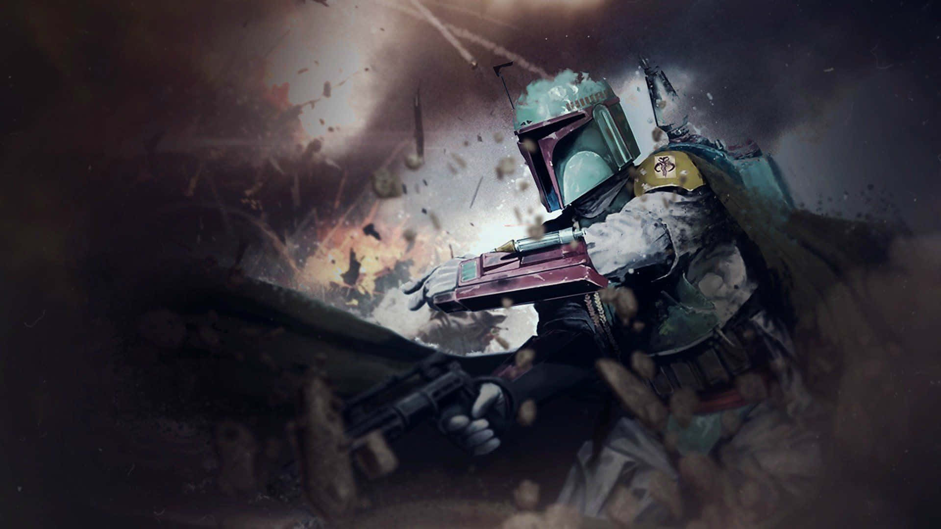 Jango Fett, The Renowned Bounty Hunter, In Action On Kamino. Wallpaper