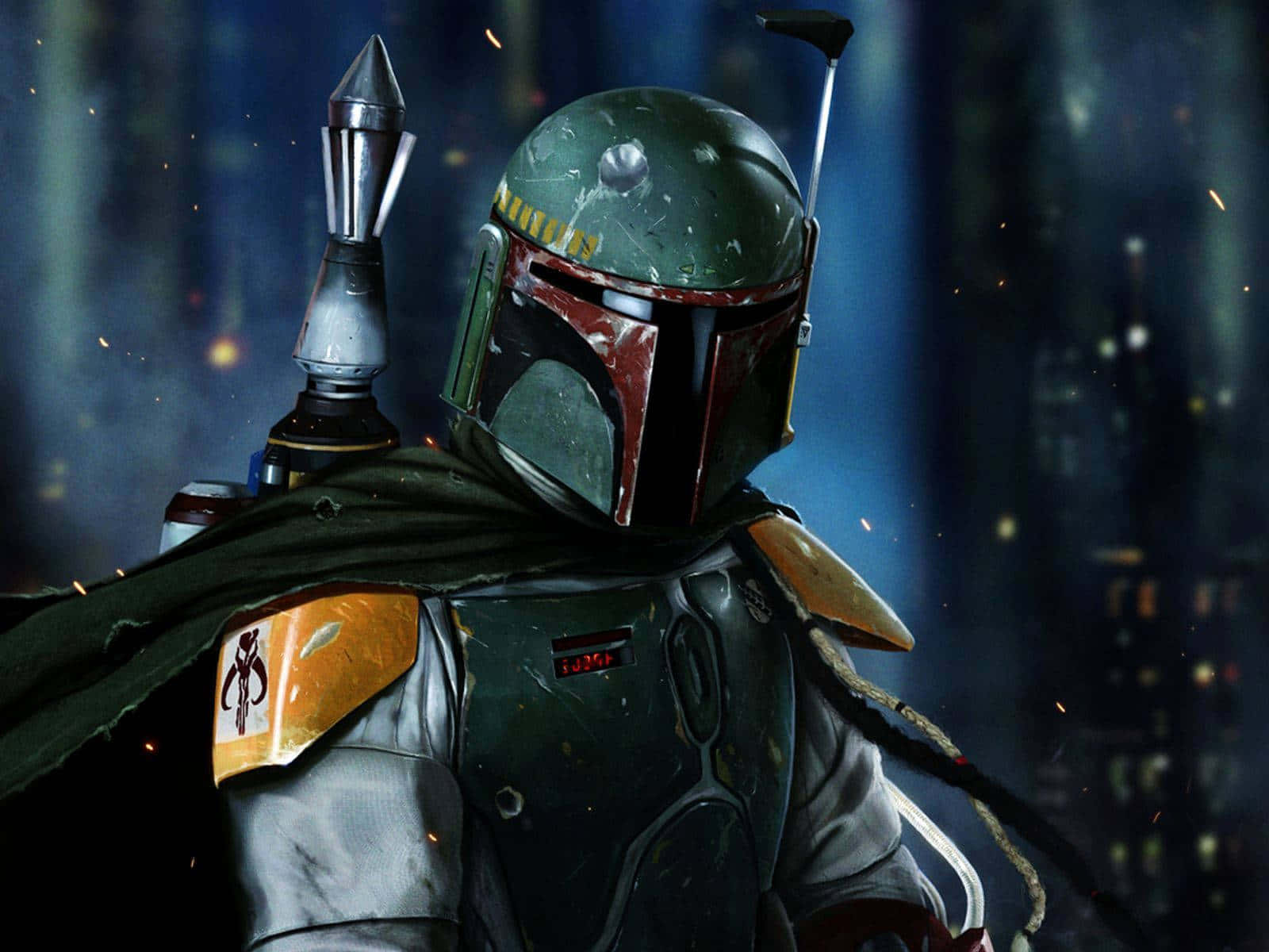 Jango Fett With A Dynamic Pose In The Galaxy Wallpaper