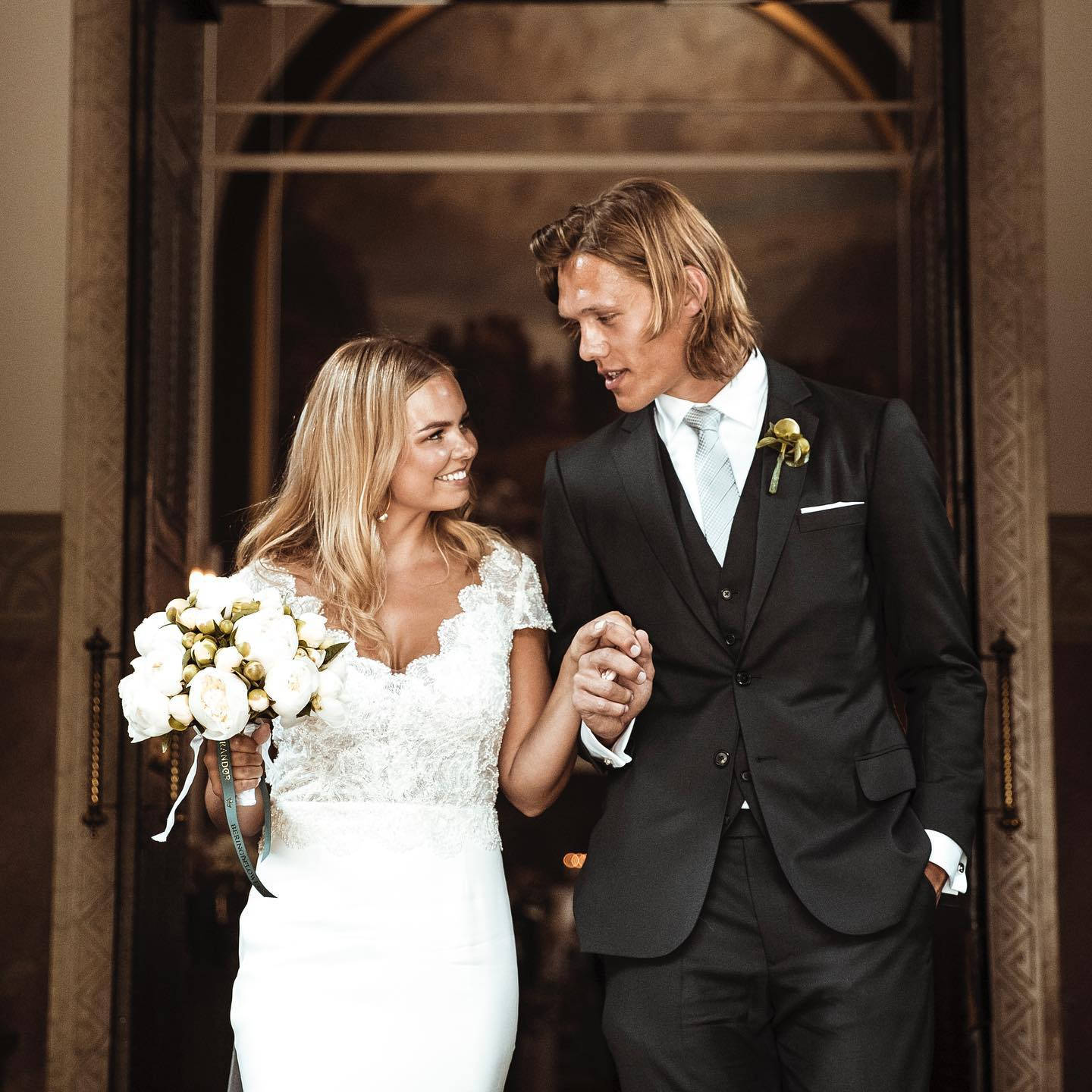 Jannik Vestergaard With Wife Pernille Vennike Wallpaper