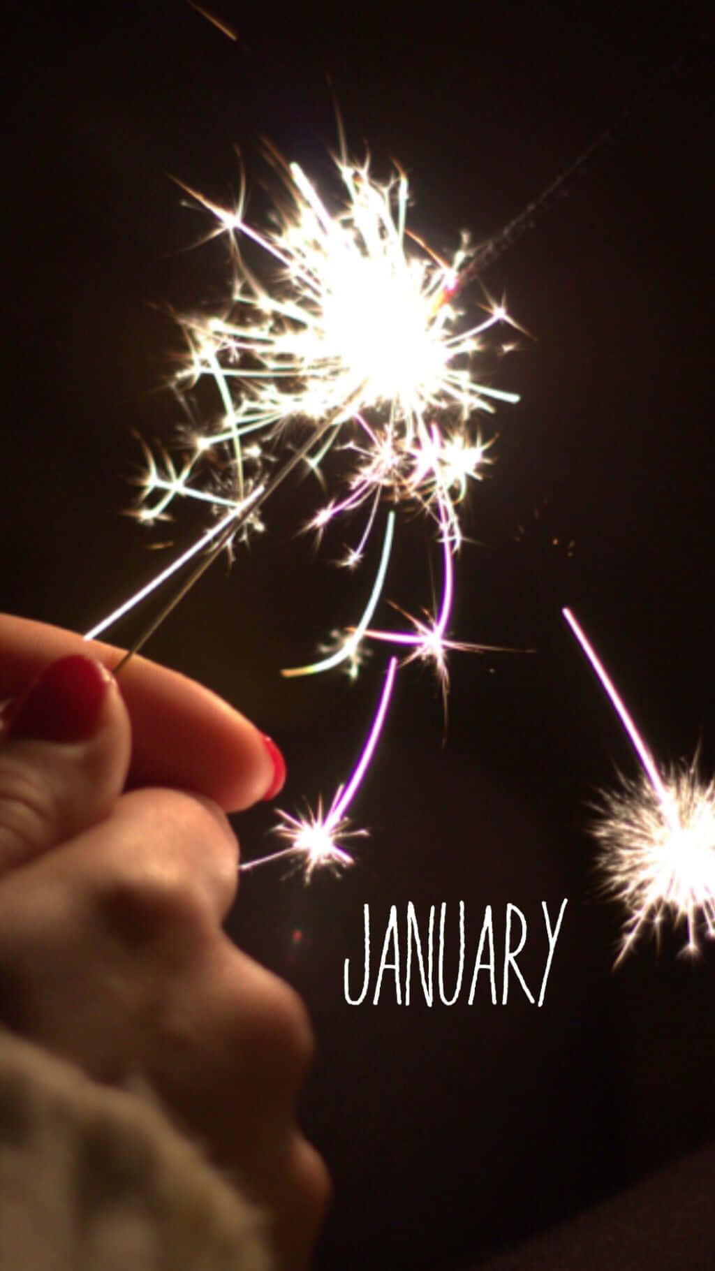 January Sparkler Celebration Wallpaper