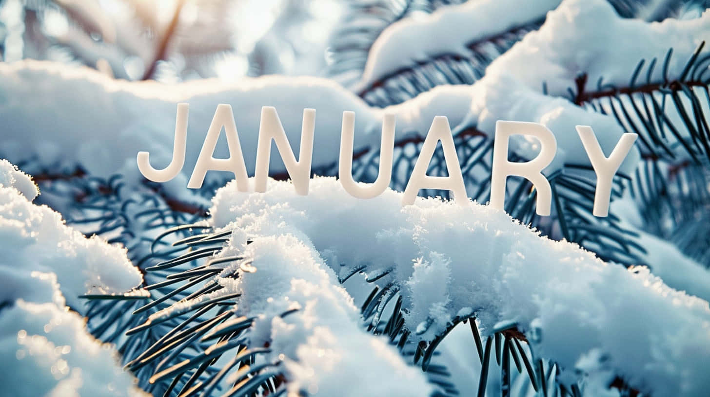 January Winter Snow Aesthetic Wallpaper