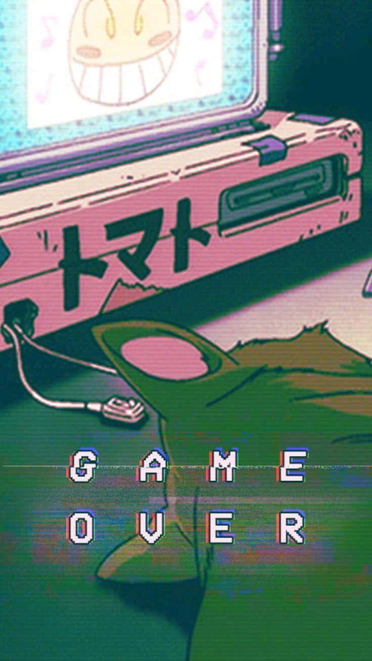 Japanese Cute Gamer Glitch Aesthetic Wallpaper