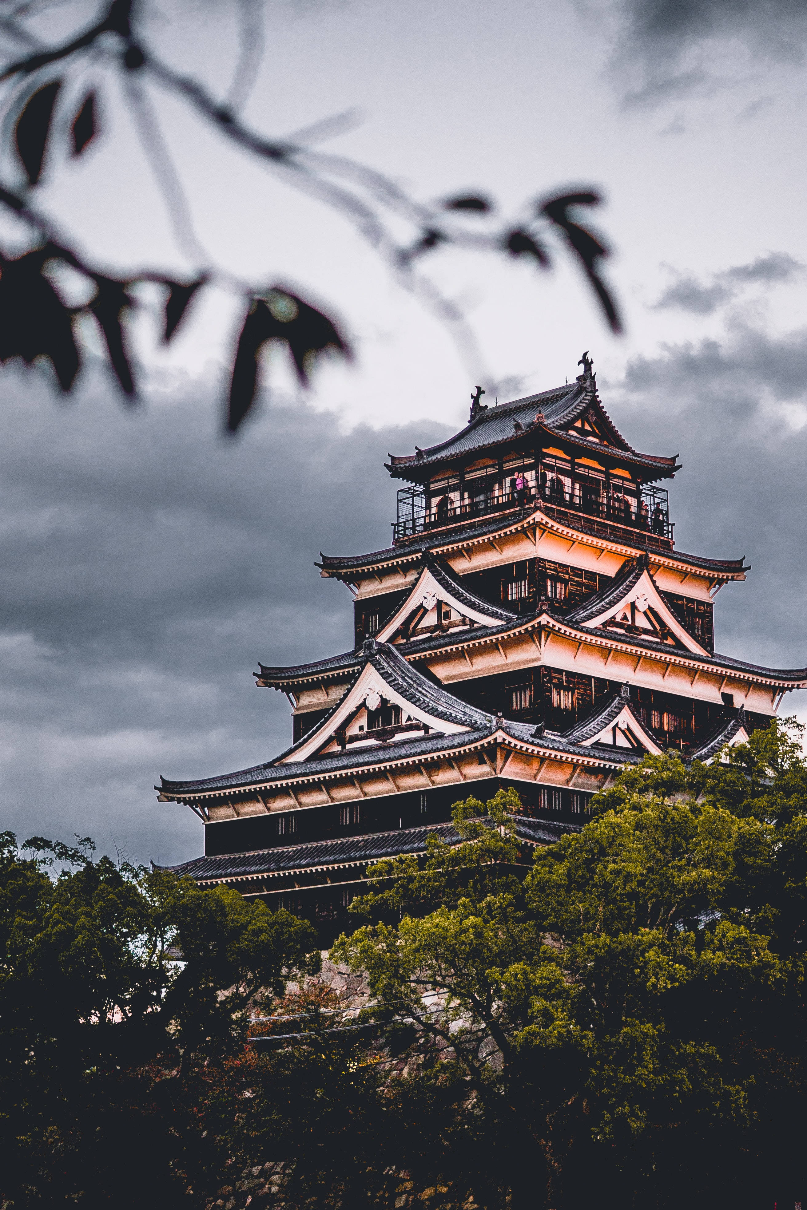 Japanese Hd Popular Tourist Attraction Hiroshima Castle Wallpaper