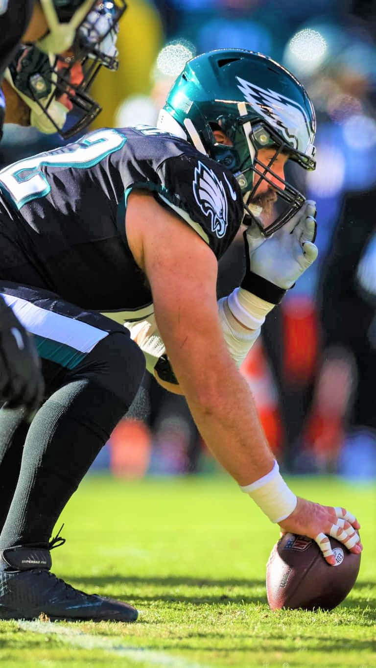 Jason Kelce In Action On The Field Wallpaper