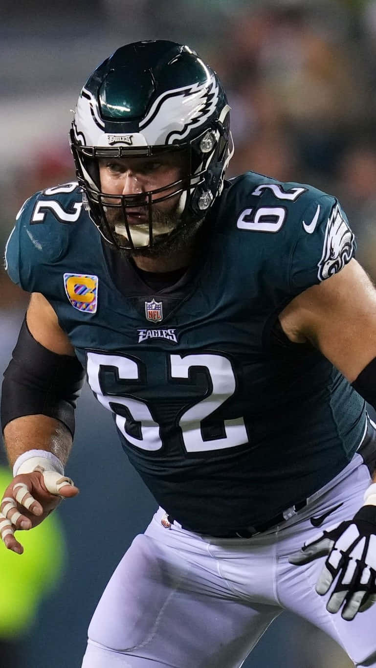 Jason Kelce In Action On The Field Wallpaper