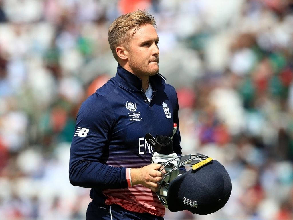 Jason Roy Dark Blue England Uniform Wallpaper