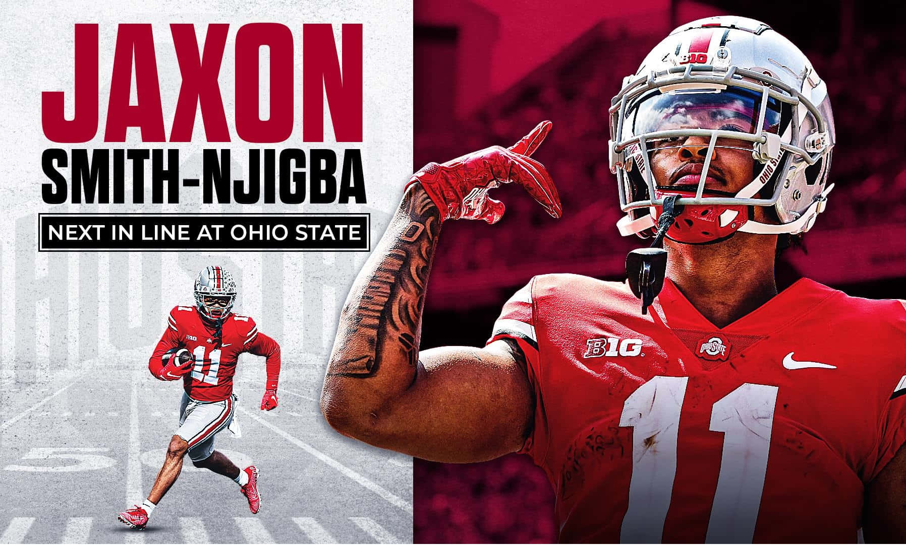 Jaxon Smith Njigba Ohio State Promotional Graphic Wallpaper