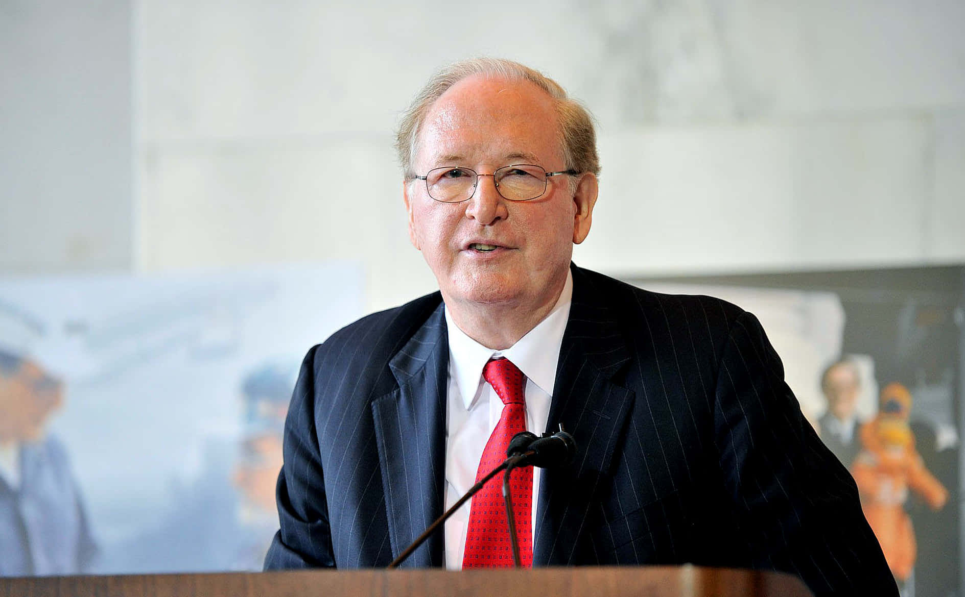 Jay Rockefeller Speaking At Event Wallpaper