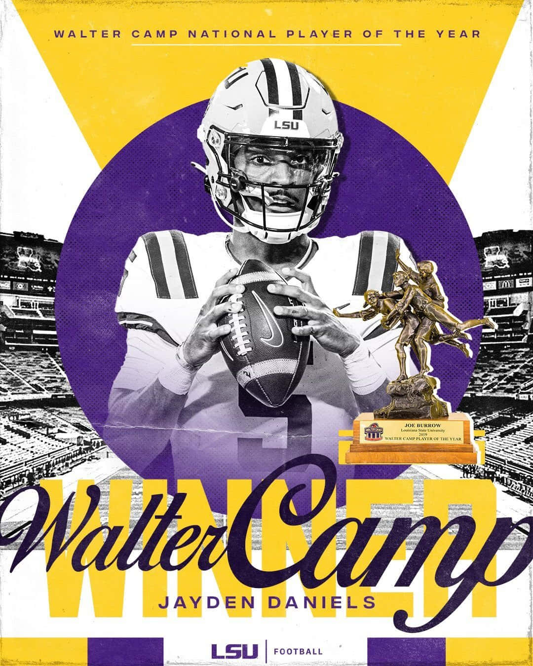 Jayden Daniels Walter Camp Award Promotional Graphic Wallpaper