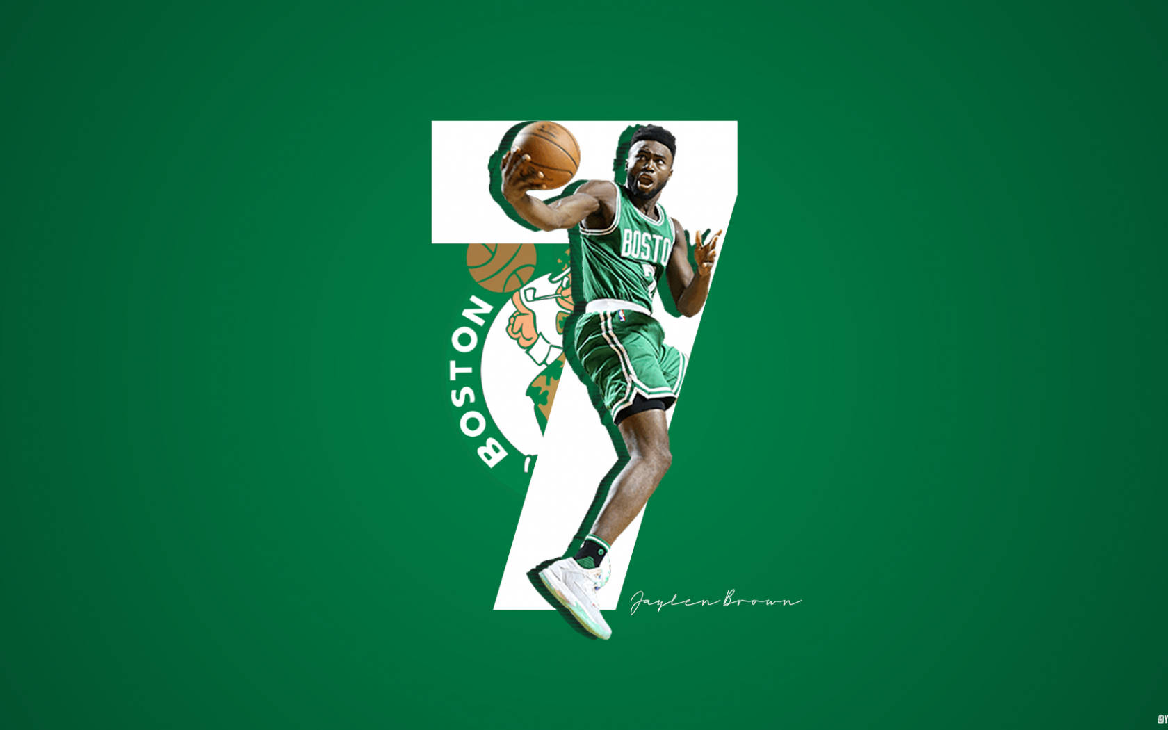 Jaylen Brown Boston 7 Wallpaper