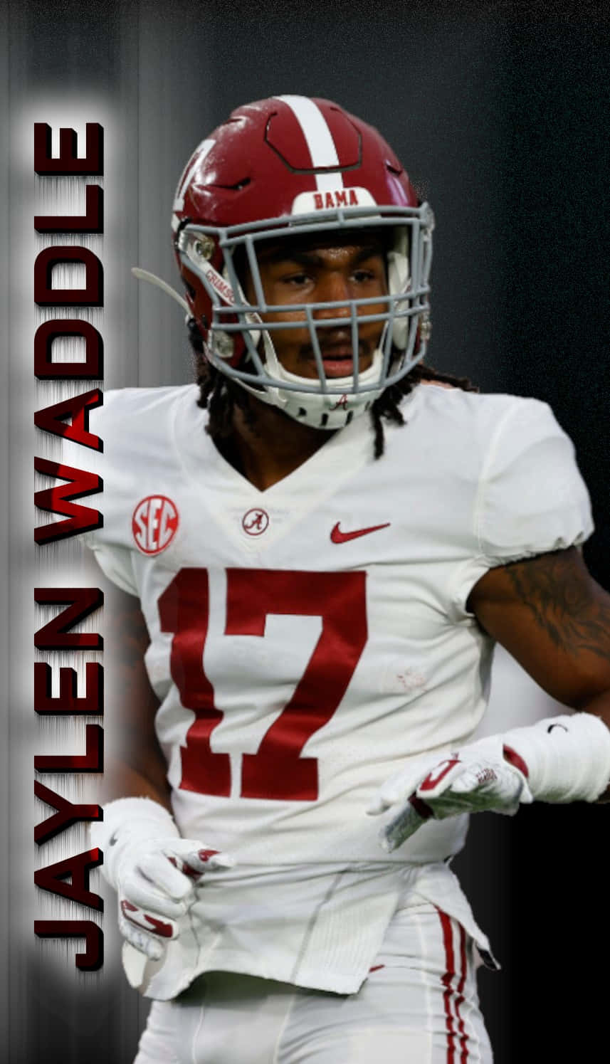 Jaylen Waddle Alabama Football Portrait Wallpaper