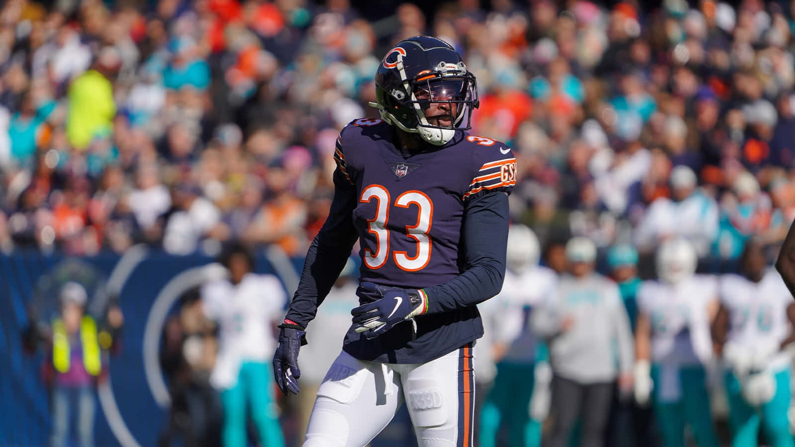 Jaylon Johnson Chicago Bears Game Action Wallpaper