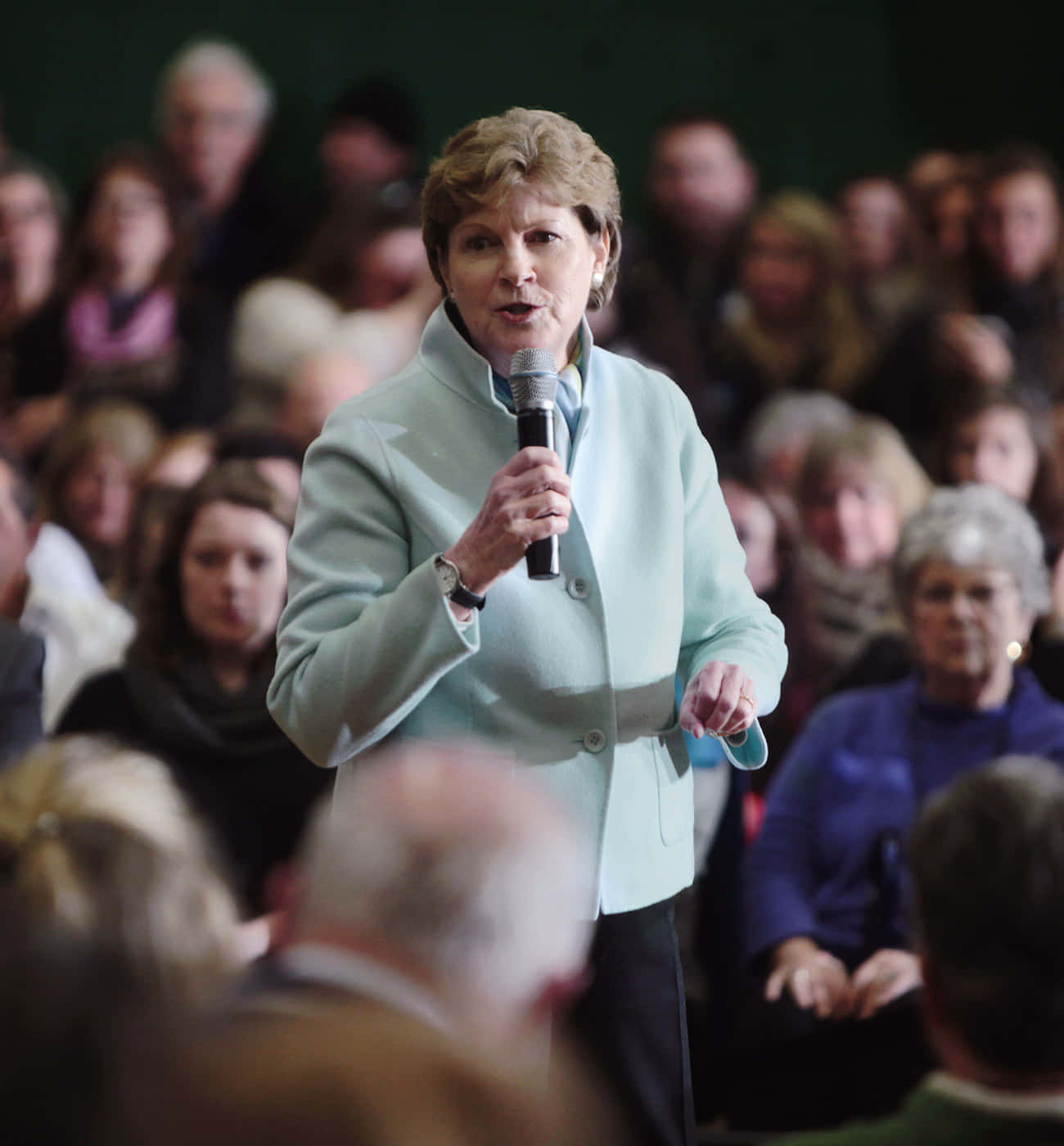 Jeanne Shaheen Speaking To The Crowd Wallpaper