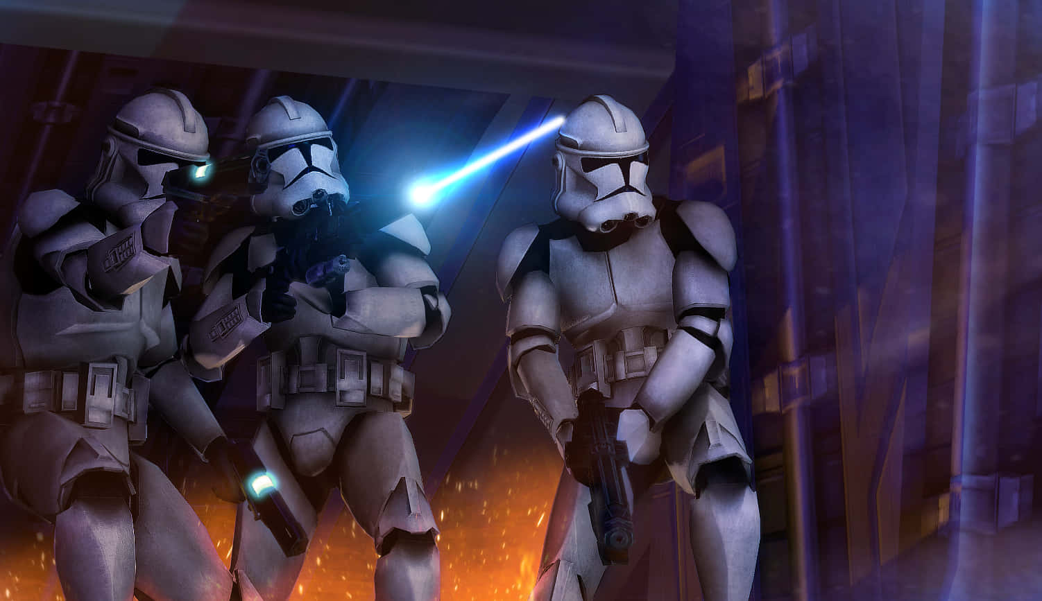 Jedi Knights Defend The Republic Against The Separatists In The Clone Wars. Wallpaper