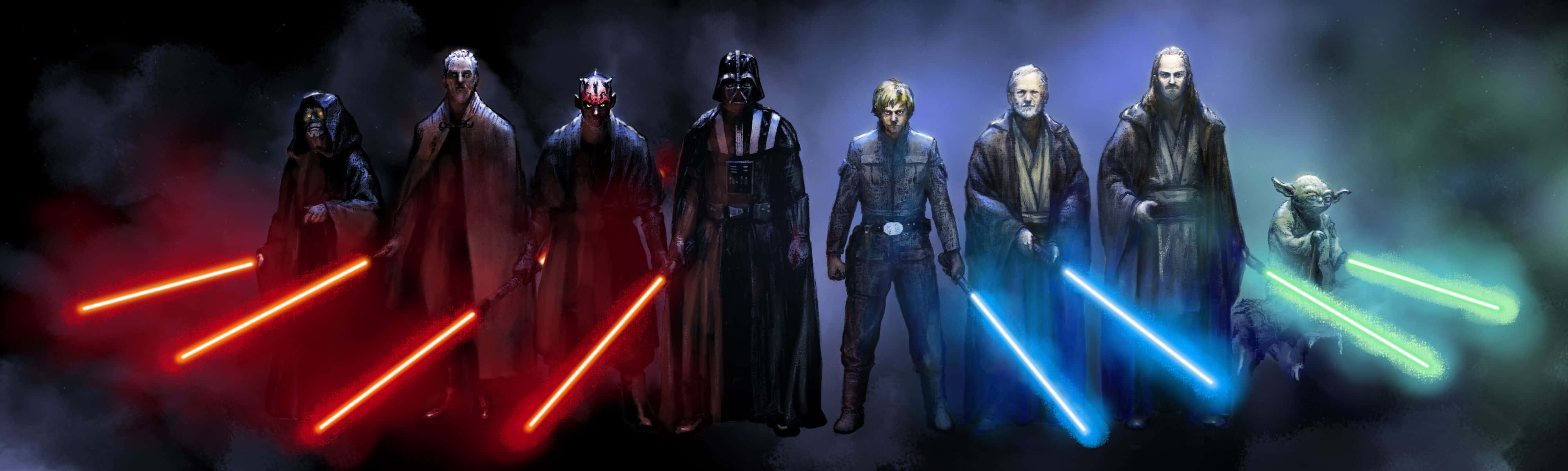 Jedi Vs Sith 4000 X 1200 Wallpaper