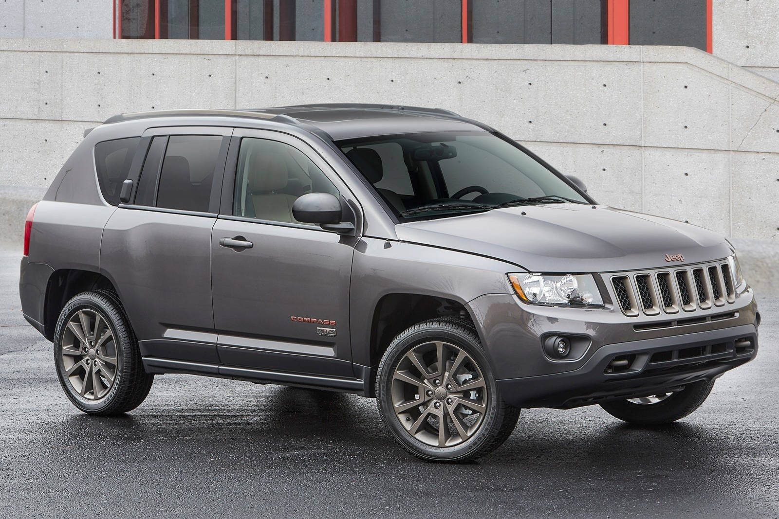 Jeep Compass Black Aesthetic On White Wall Wallpaper