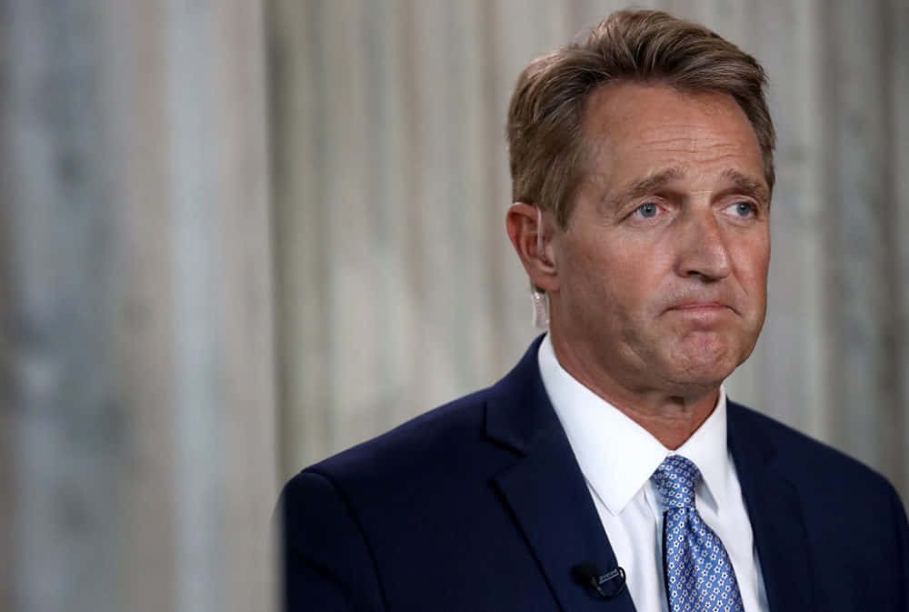 Jeff Flake Gazing Into The Distance Wallpaper