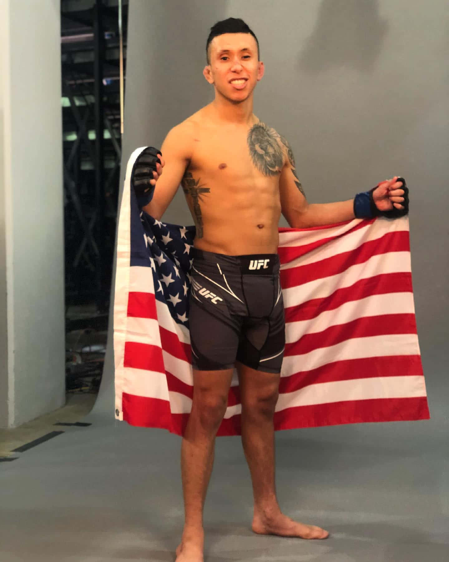 Jeff Molina Holding American Flag Wallpaper