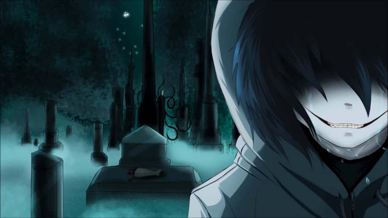 Jeff The Killer In His Chilling Form Wallpaper