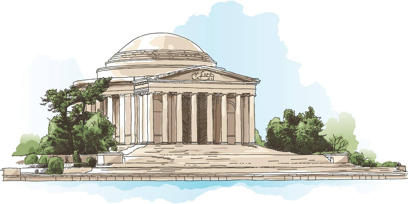 Jefferson Memorial Art Wallpaper