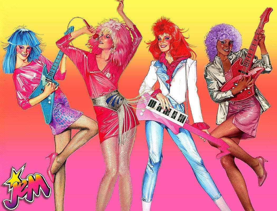 Jem Band In Colorful Outfits Wallpaper