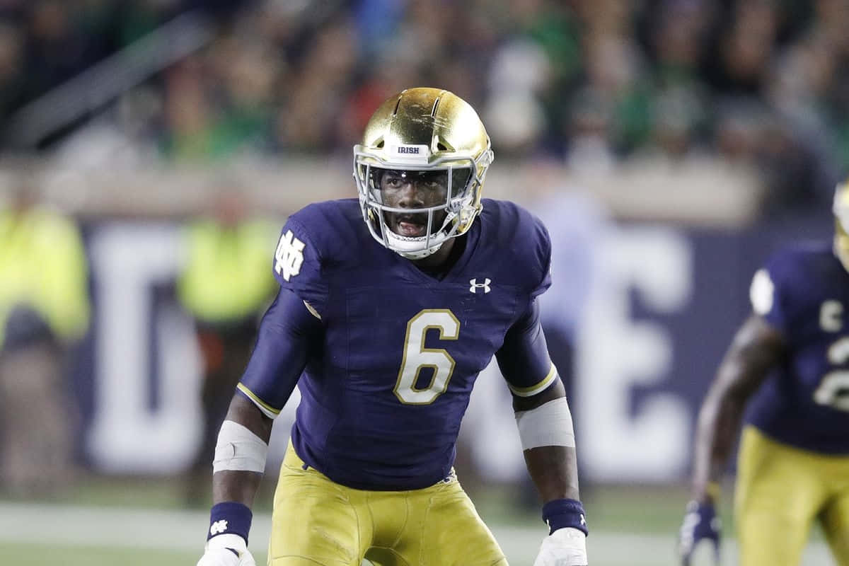 Jeremiah Owusu Koramoah Notre Dame Football Action Wallpaper