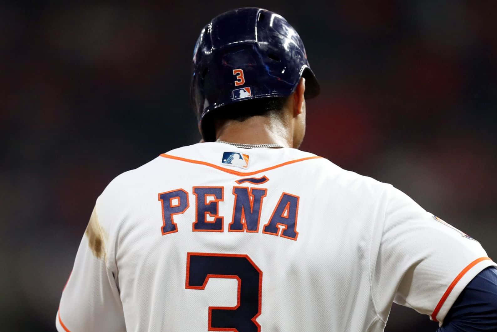 Jeremy Pena Baseball Player Back View Wallpaper