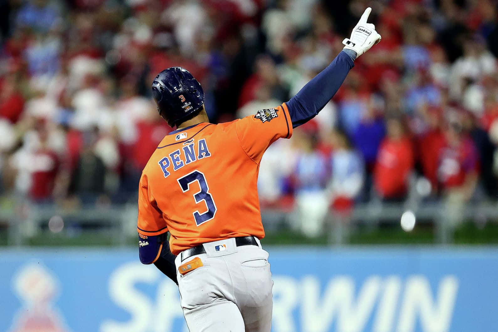 Jeremy Pena Celebrating Baseball Moment Wallpaper