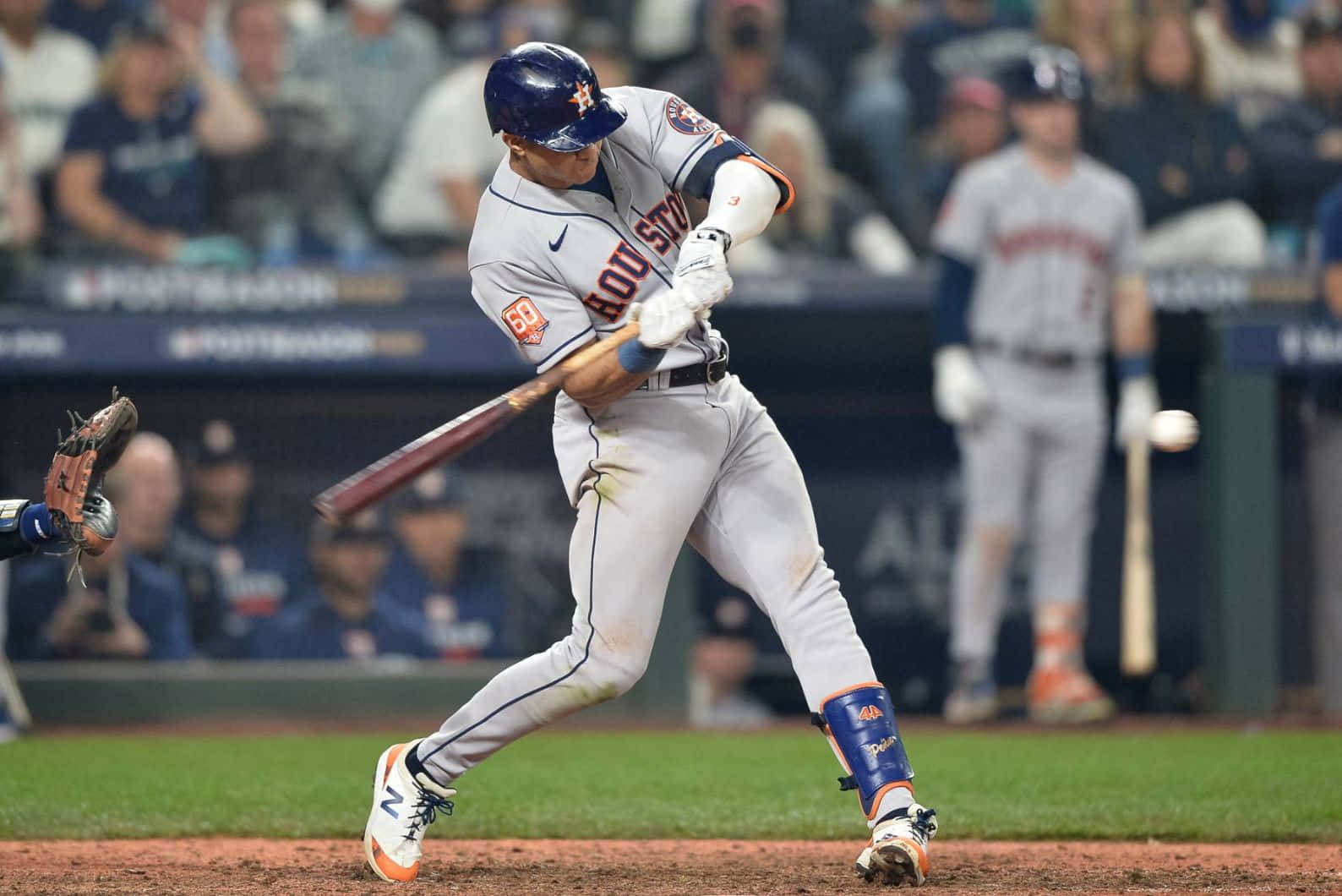 Jeremy Pena Houston Astros Batting Action Wallpaper