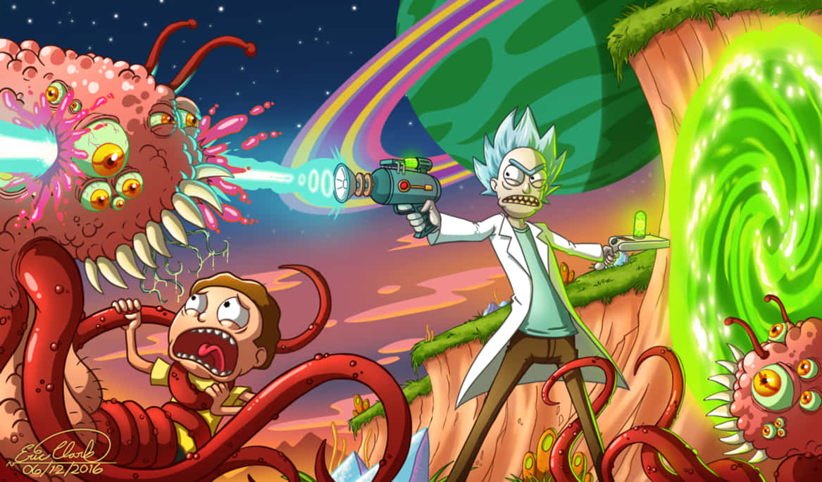 Jerry Smith Rejects Rick Sanchez In This Rick And Morty Fan Art Wallpaper